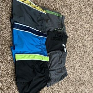 Bundle of 6 Active wear shorts.